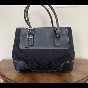 Vintage Coach Black Logo Bag